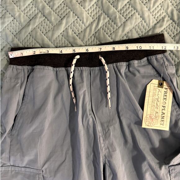 NEW WITH TAGS BOYS FREE PLANET BLUE CARGO DRAW STRING SHORTS SIZE 12 - Picture 8 of 8